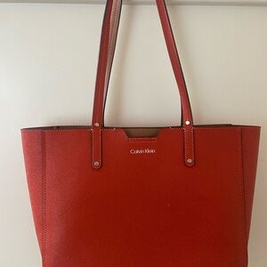Calvin Klein Red Tote Bag